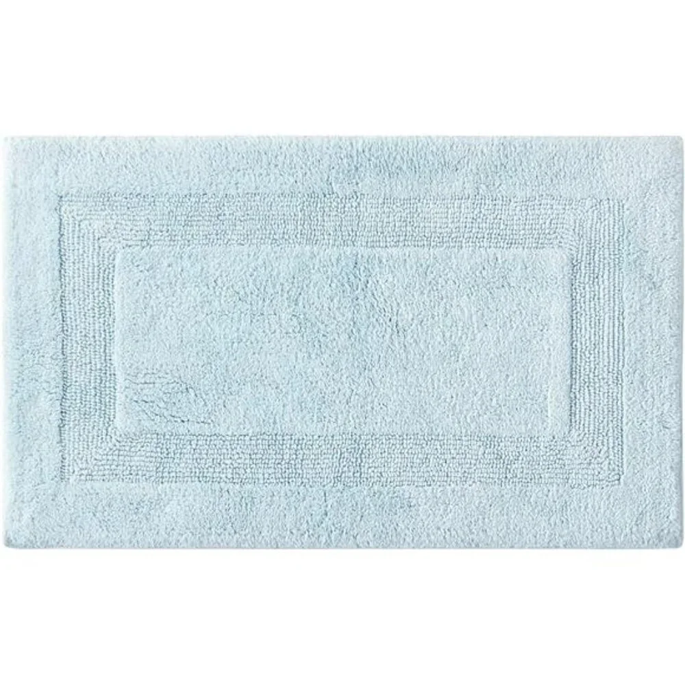 Cotton Bath Rug Soft Absorbent Bathroom Mat Machine Washable 21x34